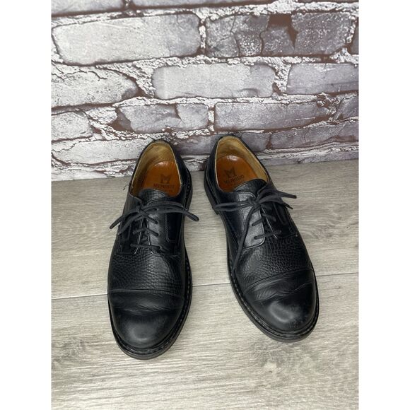 Mephisto Goodyear Welt Black Leather Oxfords Cap Toe Shoes Men’s Sz 8M US/41EU - Picture 2 of 16